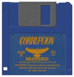 Artwork on the Disc for Corruption on the Atari ST.