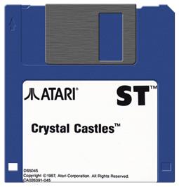 Artwork on the Disc for Crystal Castles on the Atari ST.
