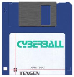 Artwork on the Disc for Cyberball on the Atari ST.