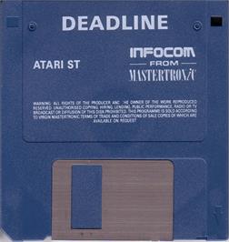 Artwork on the Disc for Deadline on the Atari ST.