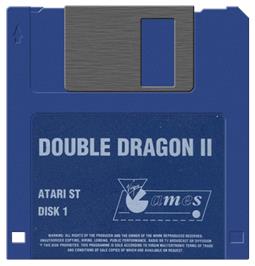 Artwork on the Disc for Double Dragon II - The Revenge on the Atari ST.
