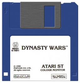 Artwork on the Disc for Dynasty Wars on the Atari ST.
