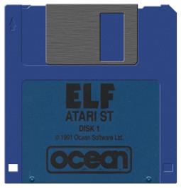 Artwork on the Disc for Elf on the Atari ST.