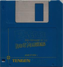 Artwork on the Disc for Escape from the Planet of the Robot Monsters on the Atari ST.