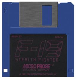 Artwork on the Disc for F-19 Stealth Fighter on the Atari ST.