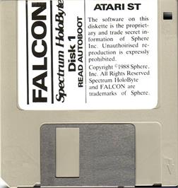 Artwork on the Disc for Falcon on the Atari ST.
