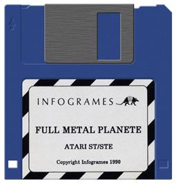 Artwork on the Disc for Full Metal Planete on the Atari ST.