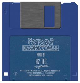 Artwork on the Disc for Future Basketball on the Atari ST.