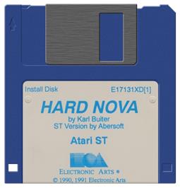 Artwork on the Disc for Hard Nova on the Atari ST.