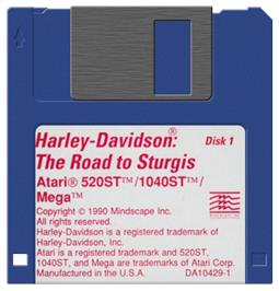 Artwork on the Disc for Harley-Davidson: The Road to Sturgis on the Atari ST.
