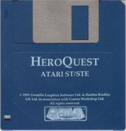Artwork on the Disc for Hero Quest on the Atari ST.