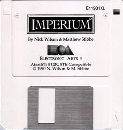 Artwork on the Disc for Imperium on the Atari ST.