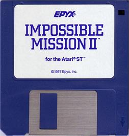 Artwork on the Disc for Impossible Mission 2 on the Atari ST.
