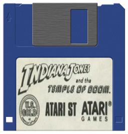 Artwork on the Disc for Indiana Jones and the Temple of Doom on the Atari ST.