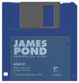 Artwork on the Disc for James Pond on the Atari ST.