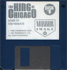 Artwork on the Disc for King of Chicago on the Atari ST.