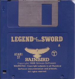 Artwork on the Disc for Legend of the Sword on the Atari ST.