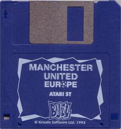 Artwork on the Disc for Manchester United Europe on the Atari ST.