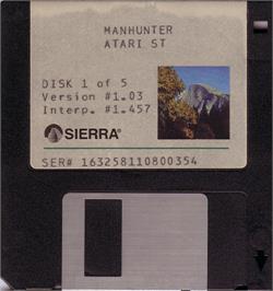 Artwork on the Disc for Manhunter: New York on the Atari ST.