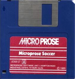 Artwork on the Disc for Microprose Pro Soccer on the Atari ST.