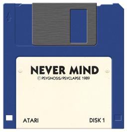Artwork on the Disc for Never Mind on the Atari ST.