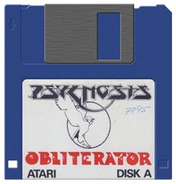 Artwork on the Disc for Obliterator on the Atari ST.