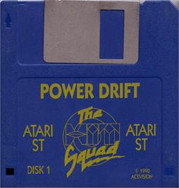 Artwork on the Disc for Power Drift on the Atari ST.