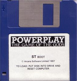 Artwork on the Disc for Powerplay: The Game of the Gods on the Atari ST.