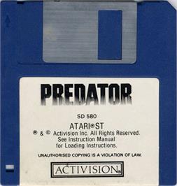 Artwork on the Disc for Predator on the Atari ST.