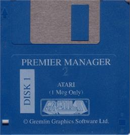 Artwork on the Disc for Premier Manager 2 on the Atari ST.
