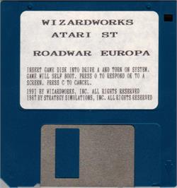 Artwork on the Disc for Roadwar Europa on the Atari ST.