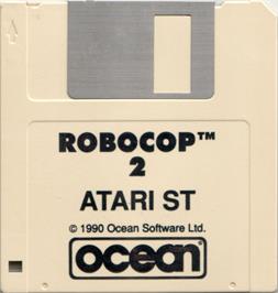 Artwork on the Disc for Robotron on the Atari ST.