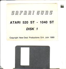 Artwork on the Disc for Safari Guns on the Atari ST.
