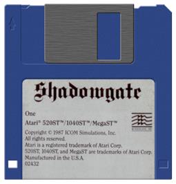 Artwork on the Disc for Shadowgate on the Atari ST.
