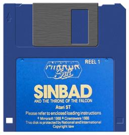 Artwork on the Disc for Sinbad and the Throne of the Falcon on the Atari ST.