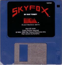 Artwork on the Disc for Sky Fox on the Atari ST.