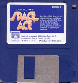 Artwork on the Disc for Space Ace on the Atari ST.