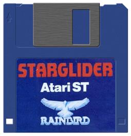 Artwork on the Disc for Starglider on the Atari ST.