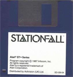 Artwork on the Disc for Stationfall on the Atari ST.