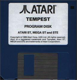 Artwork on the Disc for Tempest on the Atari ST.
