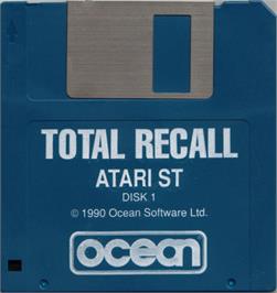 Artwork on the Disc for Total Recall on the Atari ST.