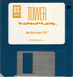 Artwork on the Disc for Tower Toppler on the Atari ST.