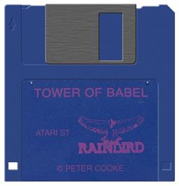 Artwork on the Disc for Tower of Babel on the Atari ST.