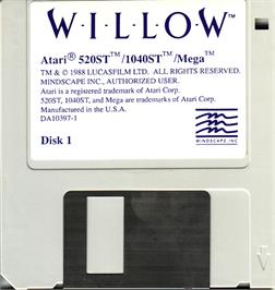 Artwork on the Disc for Willow on the Atari ST.
