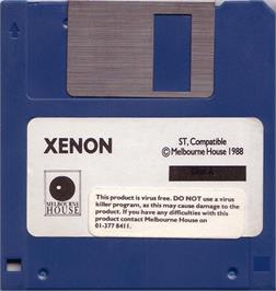 Artwork on the Disc for Xenon on the Atari ST.