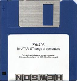 Artwork on the Disc for Zynaps on the Atari ST.