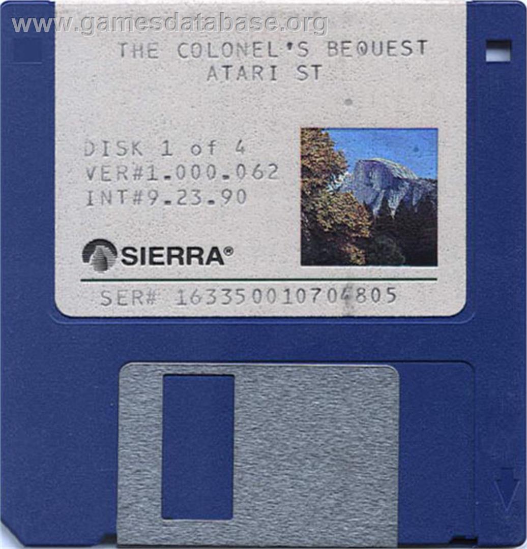 Colonel's Bequest - Atari ST - Artwork - Disc