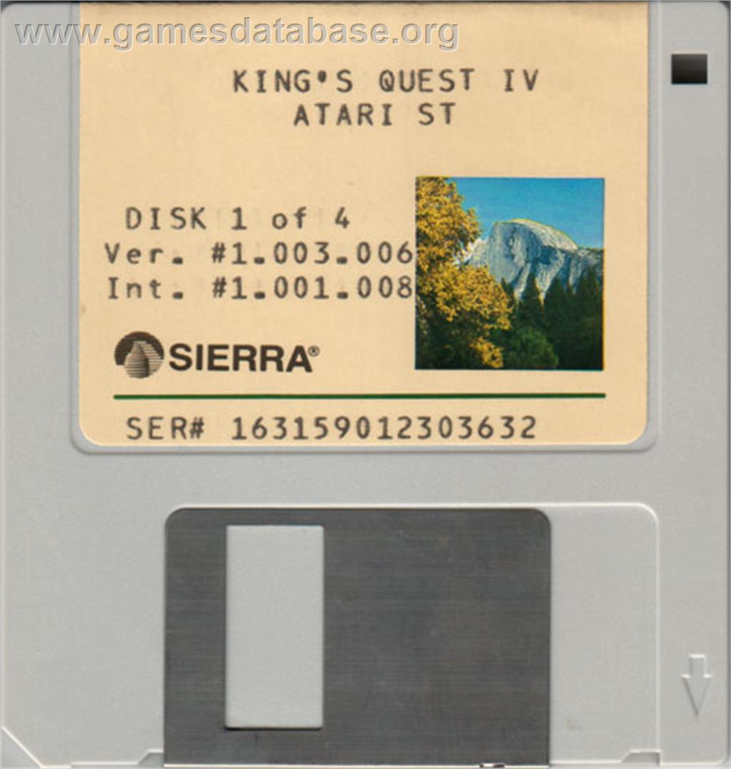 King's Quest - Atari ST - Artwork - Disc