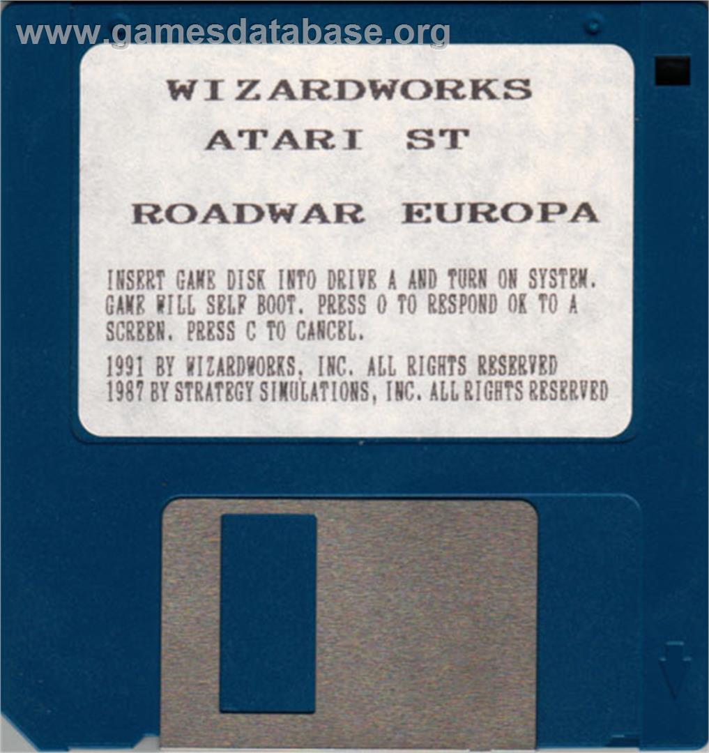Roadwar Europa - Atari ST - Artwork - Disc