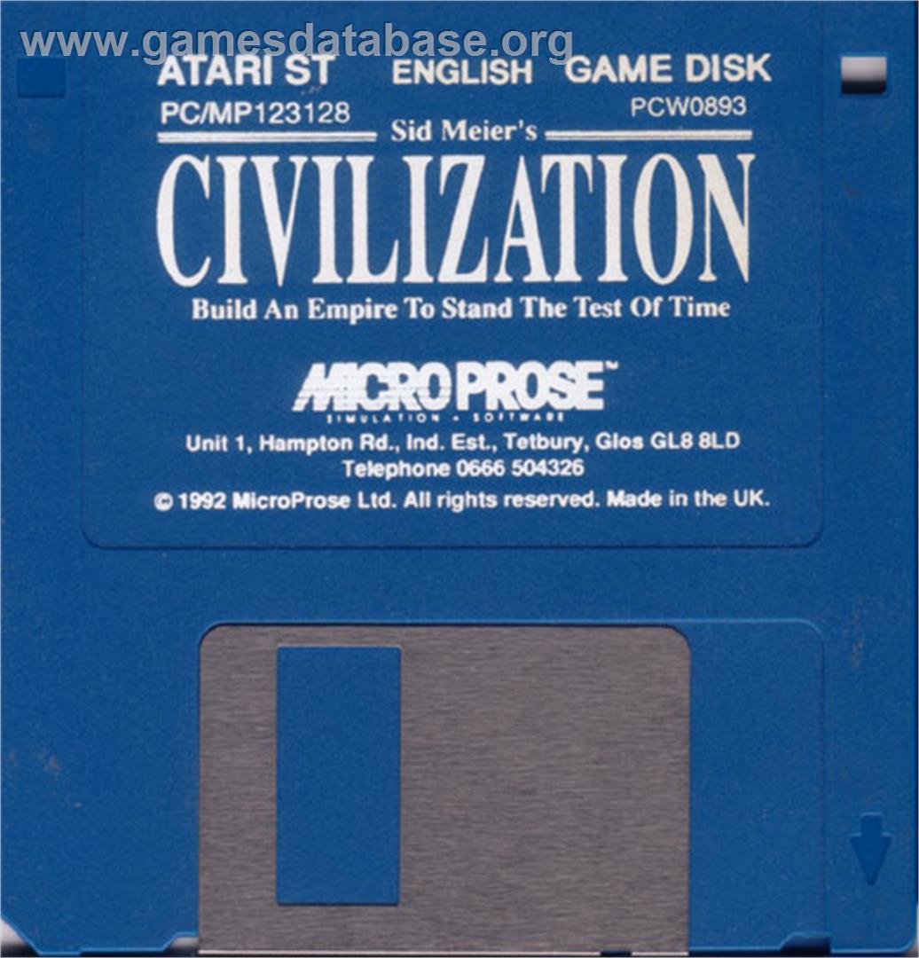 Sid Meier's Civilization - Atari ST - Artwork - Disc
